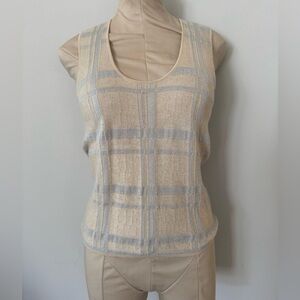 Giorgio Armani Women’s Cashmere Silk Sleeveless Pullover Career Tank Top Size 46
